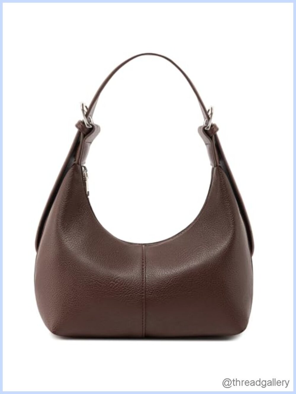 Slouchy Hobo Shoulder Bag PU Leather Crescent Crossbody Purse